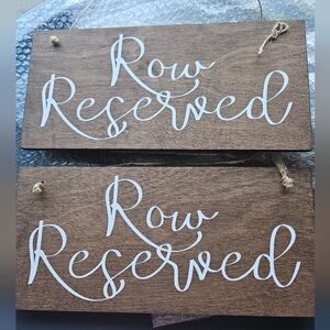 Wedding decor-reserved signs